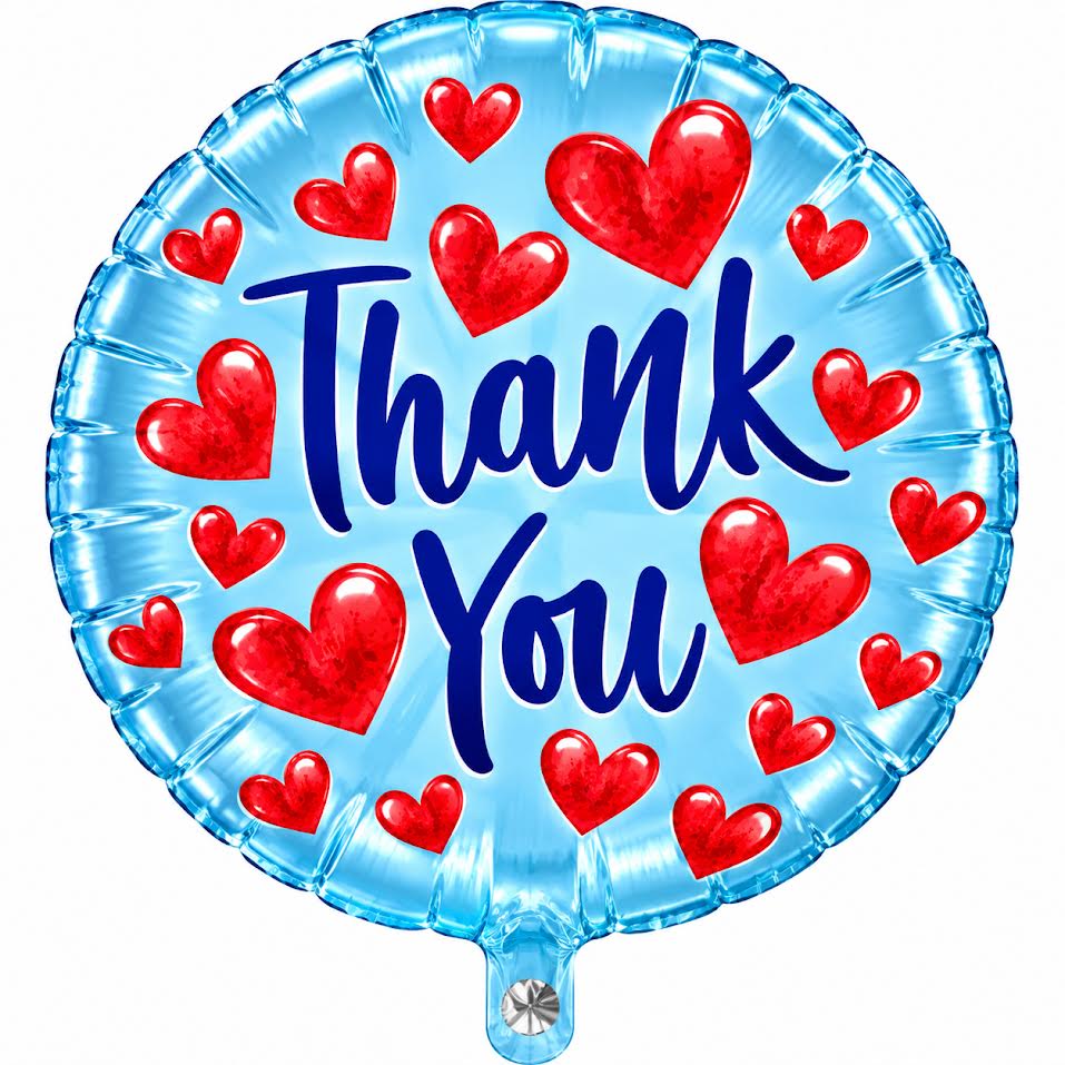 9" MINI Thank You Hearts AIR FILL ONLY (5 PACK) #88226-09