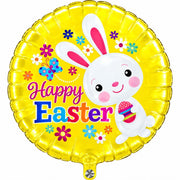 18" Happy Easter Bunny Helium Foil Balloon (5 PACK) #27843