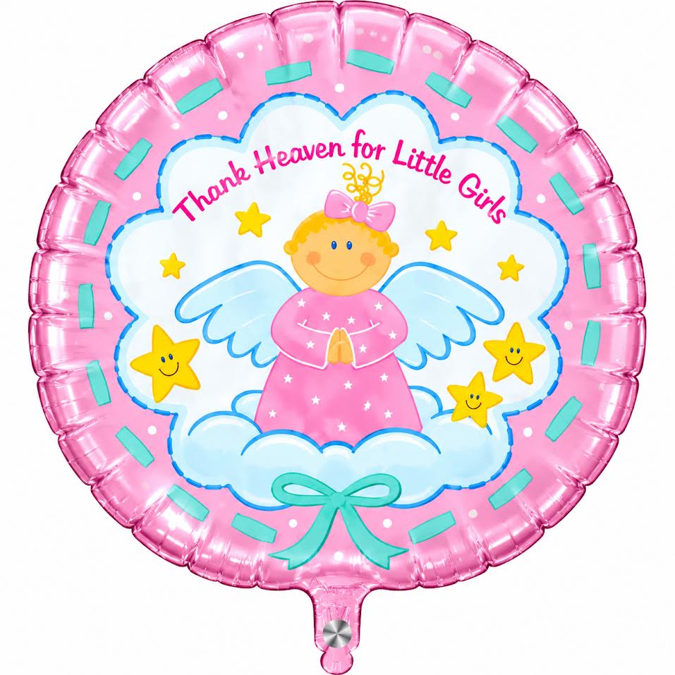 18" *SALE* Thank Heaven For Little Girls Foil Balloon (5Pack) #17217