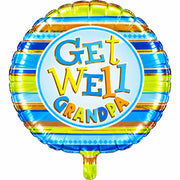 18" Get Well Grandpa Helium Foil Balloons (5 PACK) #19086