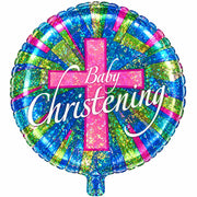 18" Christening Holographic Helium Foil Balloons (5 PACK) #17997
