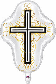28" Religious Holy Cross Shape Helium Foil Balloons 1ct #26815