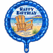 9" Happy Birthday Bible Verse Air Fill Only Foil Balloon (5 PACK) #91043