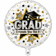 9" Mini Congrats Grad Balloon You Did It! Air Fill Only (5PACK) #12407