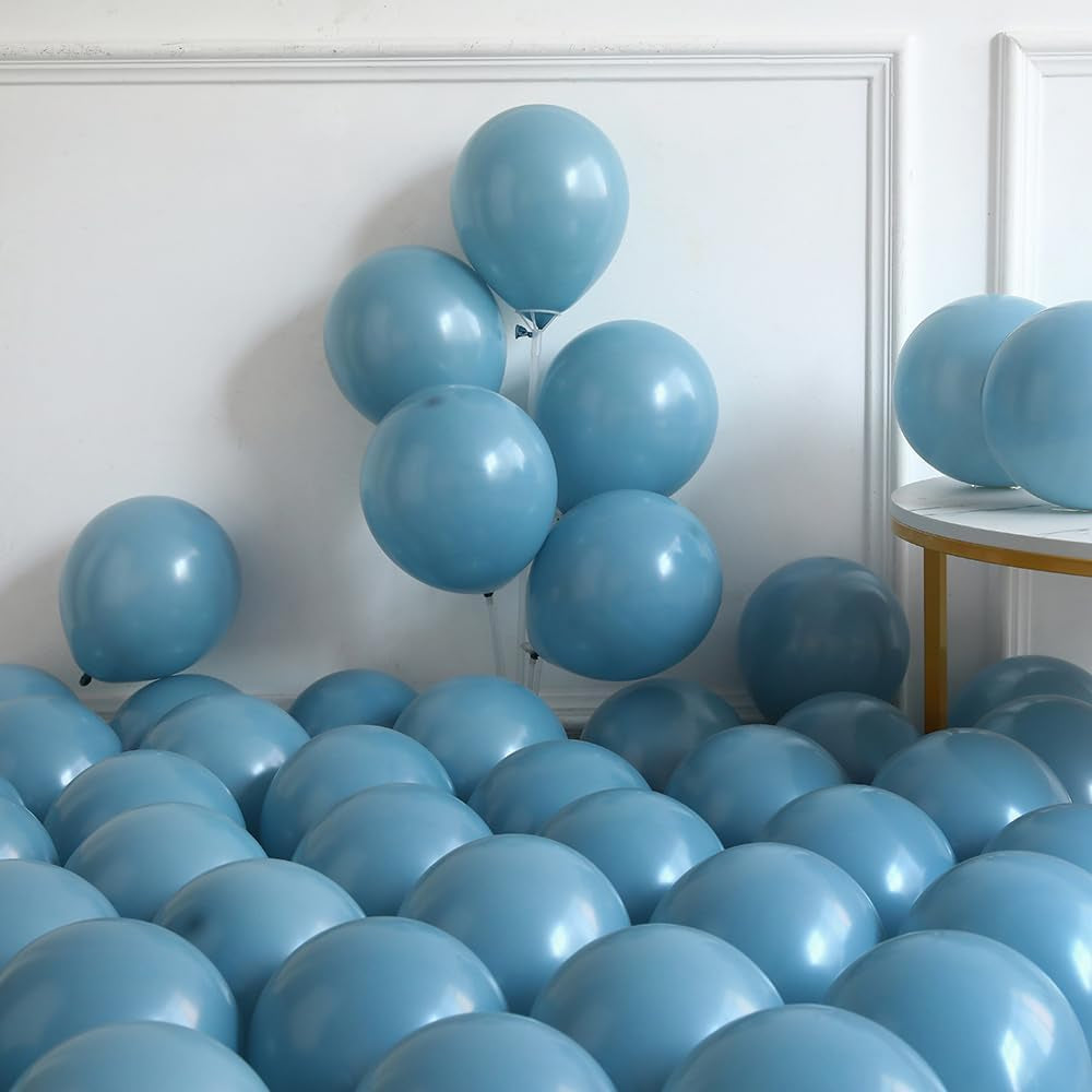 Under the Sea Party Decorations 140Pcs Blue and Sand White Balloons with Starfish Foil Balloons for Summer Ocean Beach Baby Shower Birthday Party Supplies