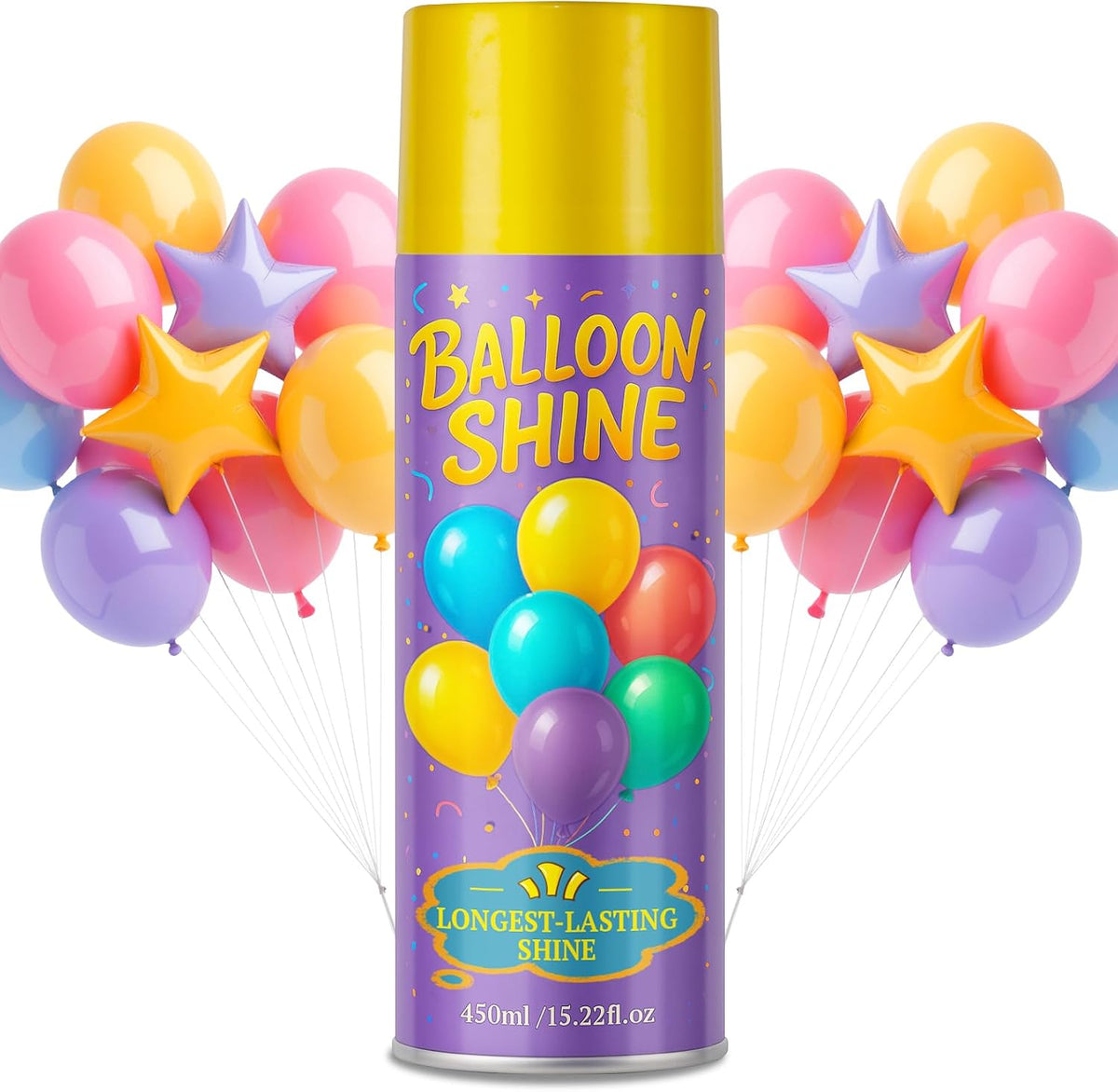 Balloon Shine Spray - 15 oz Silicone Formula for Parties