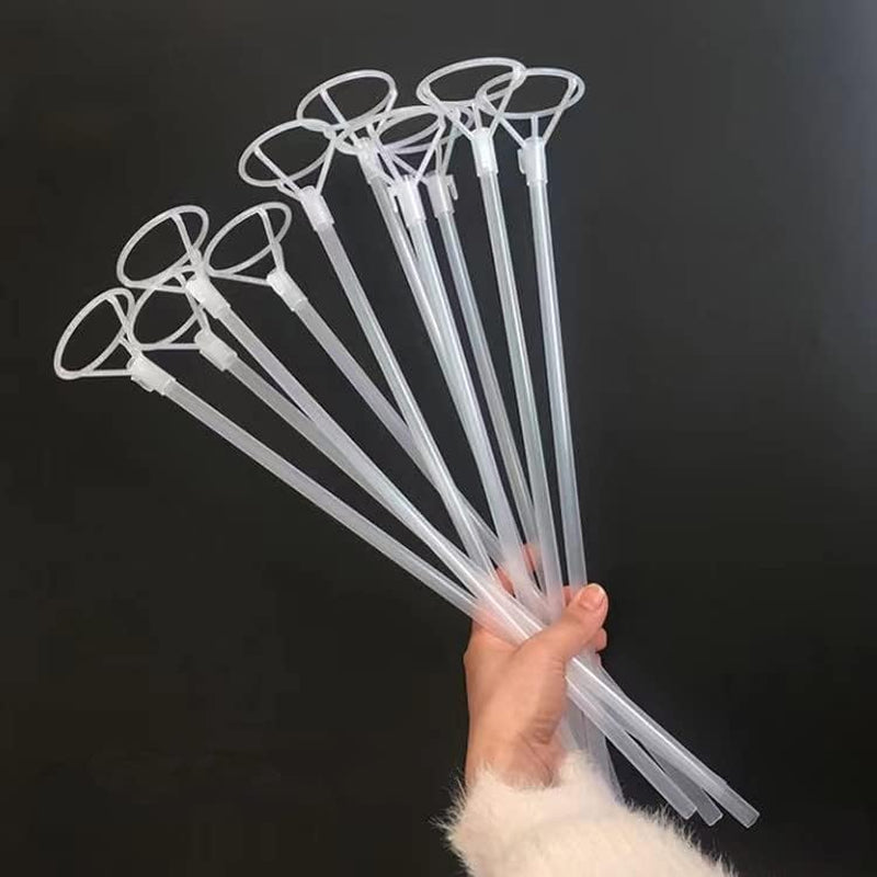 Professional-Grade Balloon Sticks with Large Cups, 35 Sets of 17-Inch Thickened Clear Holders for 10" to 30" Balloons