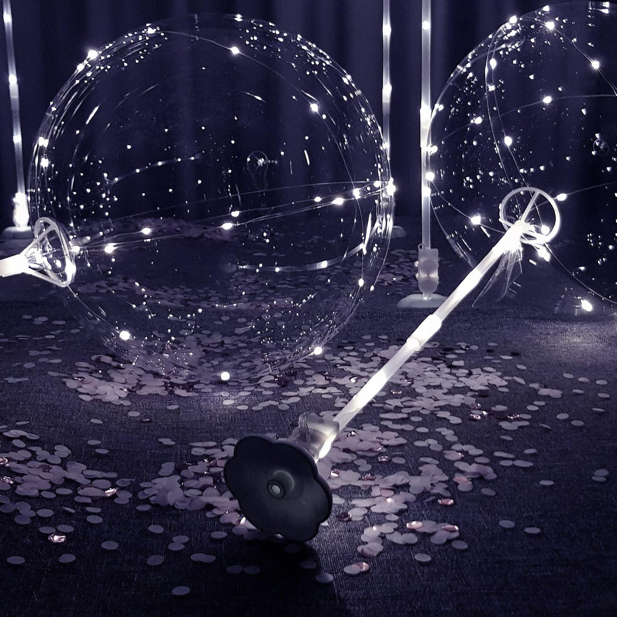 6-Piece LED Bobo Balloon DIY Kit with Sticks and Stand