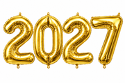 34" Large 2026 Gold Jumbo Helium Number Balloon Set