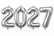 16" Mini Silver # 2027 Set Balloon Air Fill Only #2026-Silver