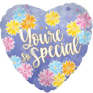 18" You're So Special Periwinkle Heart Shape Helium Foil Balloon (5 PACK) #214182