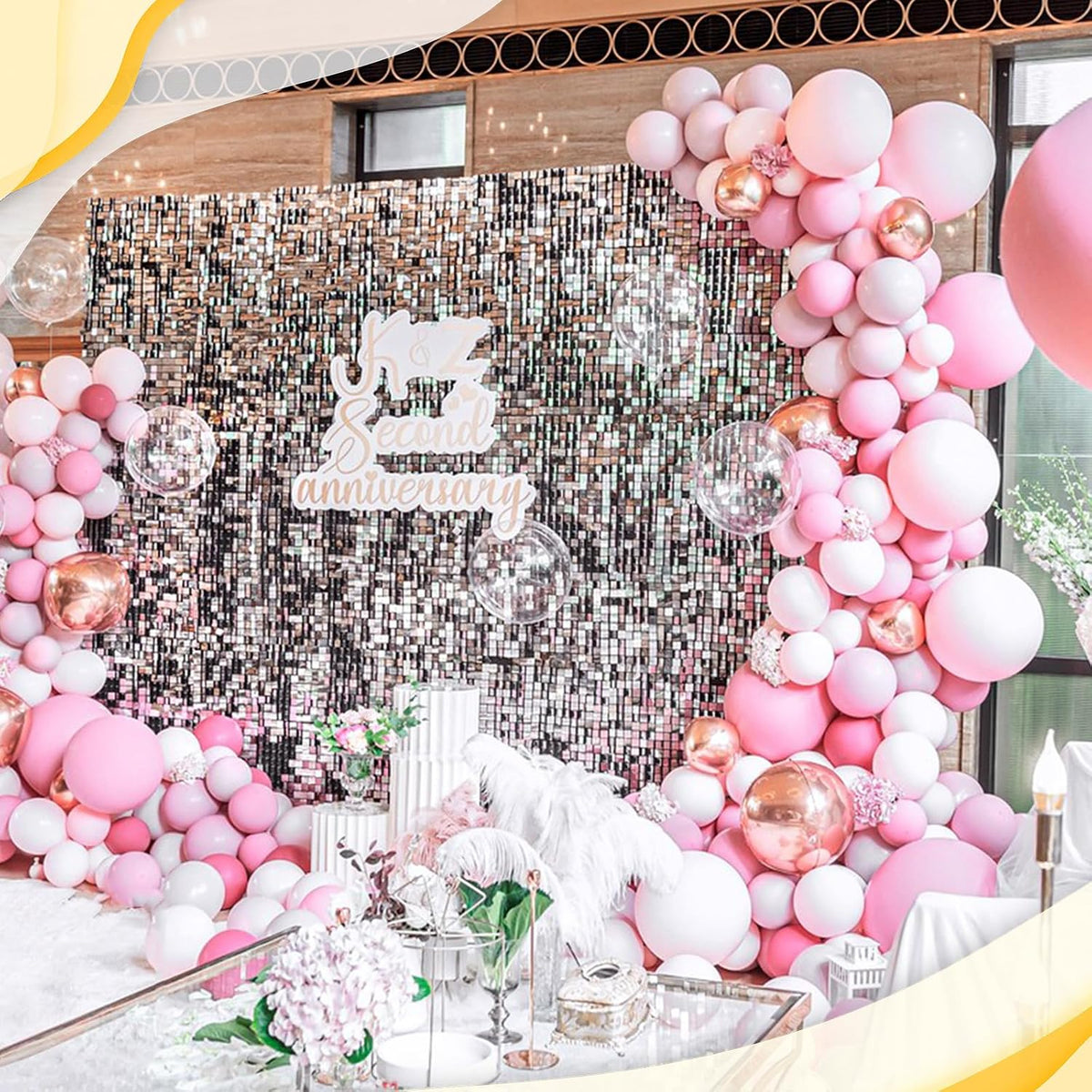 50-Piece Reusable Balloon Clips and Connectors Kit for Balloon Garlands and Arches - Flower-Shaped Accessories for Weddings, Baby Showers, and Birthday Party Decorations