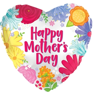 9" Mini Mother's Day Flowers Around Balloon Confetti Air Fill Only (5 PACK)#224070