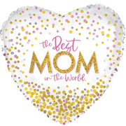 9" Mini The Best Mom Balloon Confetti Air Fill Only (5 PACK)#224124