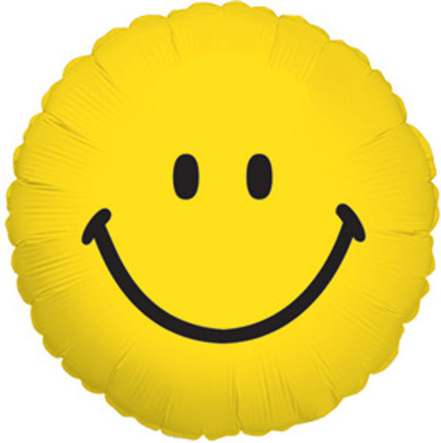 18" Smile Face Helium Foil Balloon (5 PACK) #22757