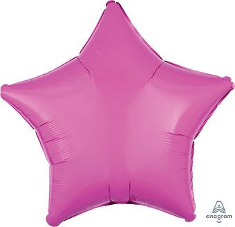 19" Bubble Gum Pink Star Helium Foil Balloons (5 Pack) #23029