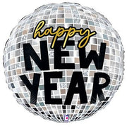 28" Orbz New Year Disco Ball Round Foil Balloon (1 Pack) #23320