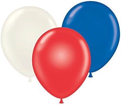 17" TUFTEX Patriotic Colors Balloons 50ct Bag #17000