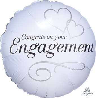 18" Congratulations on Your Engagement Helium Foil Balloon 1ct #24548