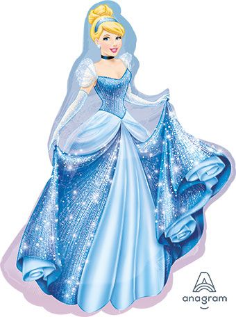 33" Princess Cinderella Helium Foil Balloon #24814