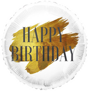 18" 24k Happy Birthday Helium Foil Balloon (5 Pack) #78304