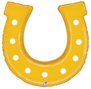 25" Large Horseshoe Shape Helium Foil Balloon Good Luck! #25082