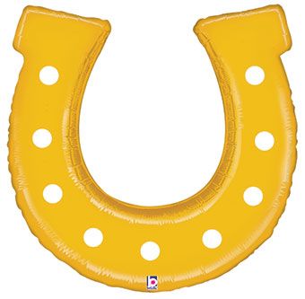 25" Large Horseshoe Shape Helium Foil Balloon Good Luck! #25082