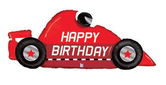 56" Large Shape Happy Birthday Race Car 1PK  #25121