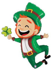 39" JUMPING LEPRECHAUN SHAPE Helium Foil Balloons 1CT #25246