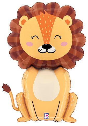 32" Large Shape Jungle Lion Shape Helium Foil Balloon 1ct #25207