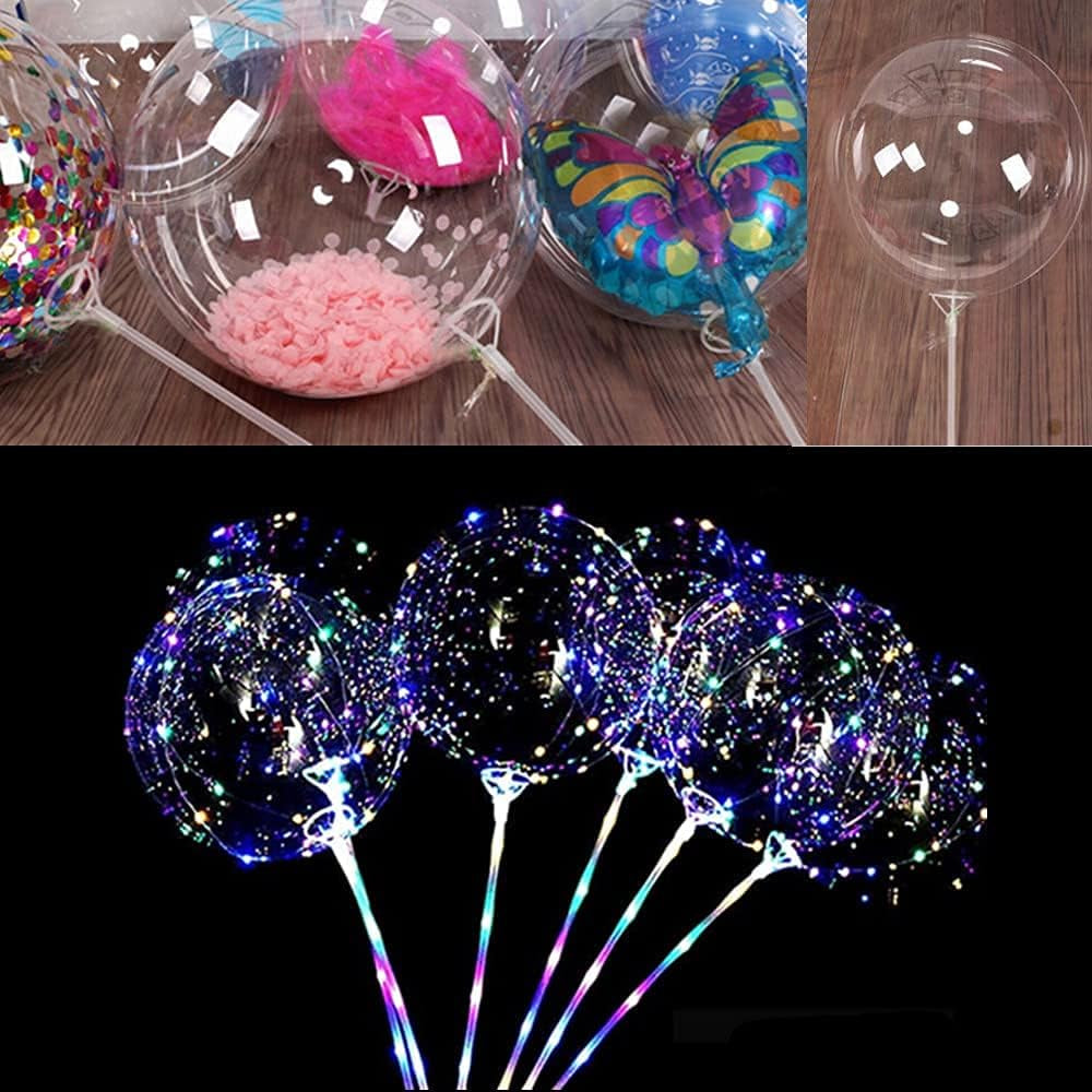 Professional-Grade Balloon Sticks with Large Cups, 35 Sets of 17-Inch Thickened Clear Holders for 10" to 30" Balloons