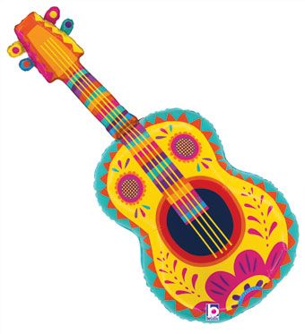 35" Festive Guitar Helium Foil Balloon 1ct #25405