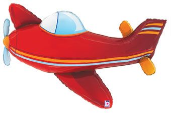 37" Large Shape Red Airplane 1PK  #25466
