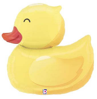 26" Jumbo Sweet Rubber Ducky Shape Foil Balloons 1ct #25544.
