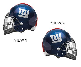 21" New York Giants Helmet Shape Helium Foil Balloon 1ct #26300