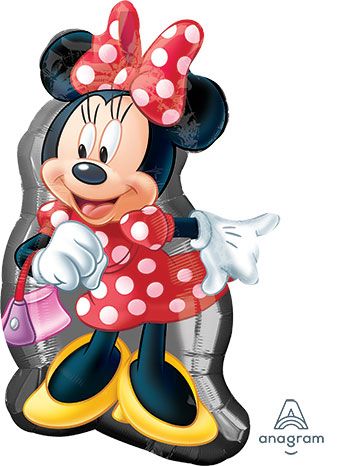 32" Large Shape Minnie Full Body Helium Foil Balloon 1ct #26374