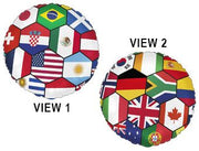 18" World Cup Flags Soccer Ball Helium Foil Balloon (5 PACK) #26726