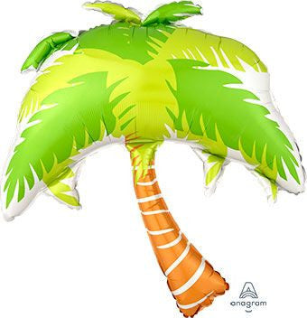 33" Palm Tree Shape Helium Foil Balloon #28950