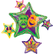 28" Mardi Gras Cluster Jumbo Helium Foil Balloon #115010