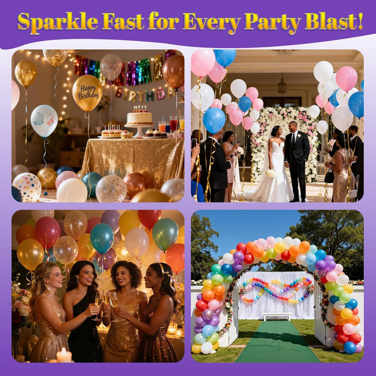 Balloon Shine Spray - 15 oz Silicone Formula for Parties