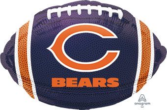 18" NFL Chicago Bears Football Shape Helium Foil Balloons #29581
