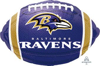 18" Baltimore Ravens Purple Football Shape Helium Foil Balloon 1ct #29584
