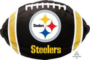 18" Pittsburgh Steelers Football Shape Helium Foil Balloons #29587