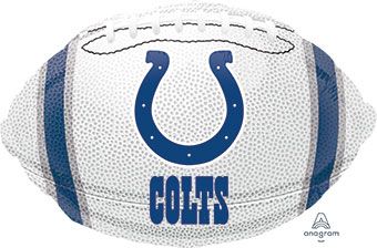 18" NFL Indianapolis Colts Football Shape Helium Foil Balloon 1ct #29589