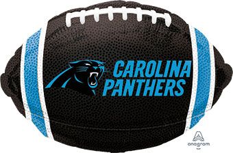 18" Carolina Panthers Football Shape Helium Foil Balloons #29593
