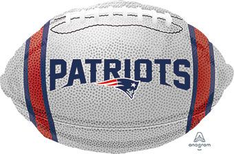 18" NFL New England Patriots Football Shape Helium Foil Balloon 1ct #29598