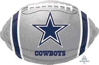 18" NFL Dallas Cowboys Football Shape Helium Balloon- 1ct #29600