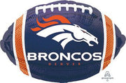 18" NFL Denver Broncos Football Shape Helium Foil Balloons #26153