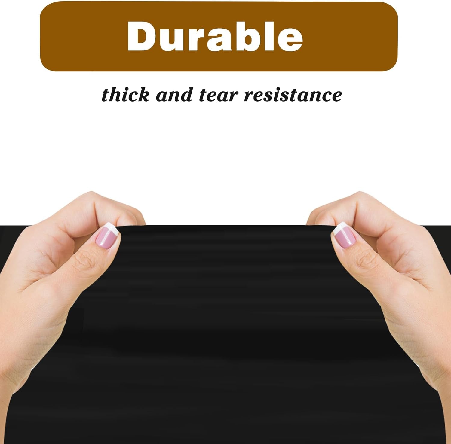 6PCS Black Plastic Tablecloths 54 X 108 Inch, Disposable Table Cloths Rectangle Party Table Covers