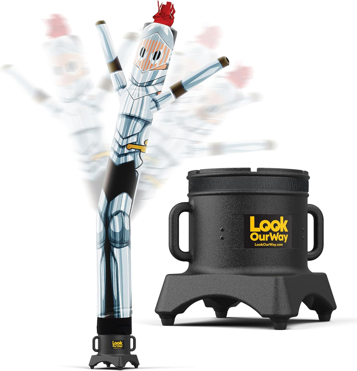 Air Dancers Wacky Waving Inflatable Tube Man - 7Ft Tall Inflatable Dancing Man with Weather-Resitant Blower for Business Advertising - Character Money Theme - Billionaire